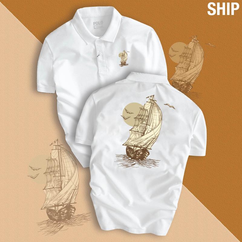 Áo Polo THUẬN BUỒM XUÔI GIÓ nam nữ ý nghĩa - SHIP Menswear Top Có Cổ GMV 3