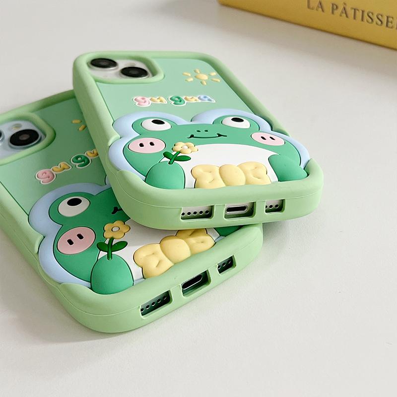 Product Introduction of Vỏ silicon mềm choXanh Lá ếch iPhone , vỏ hoạt hình dễ thương, 15 Pro Max, 14, 13, 12 promax, 11 11
