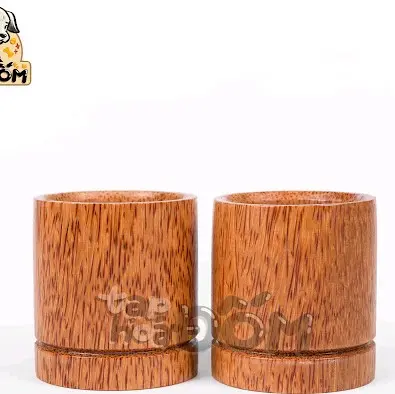 [Mỹ nghệ Đốm] Ly uống nước bằng Gỗ Dừa hình dáng ống tre (hàng cao cấp)