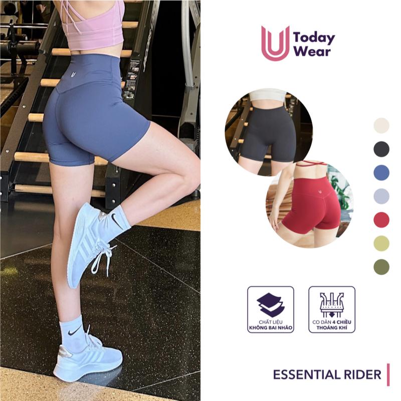 Essential Rider - Quần tập gym yoga lửng dáng biker Today U Wear lưng cao tôn dáng Sport