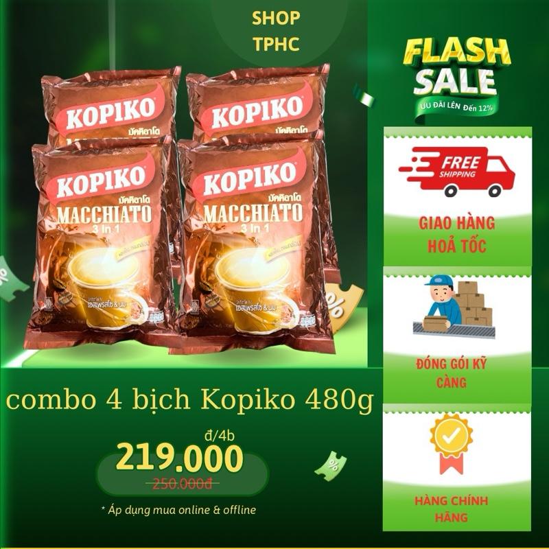 Combo 4 bịch Cà Phê KOPIKO MACCHIATO Thái Lan (1 bịch x20 gói)