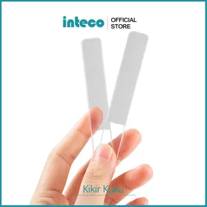 Kikir Kuku Pengkilap Kaca Asahan Kuku Nail File FREE BOX kaca transparan