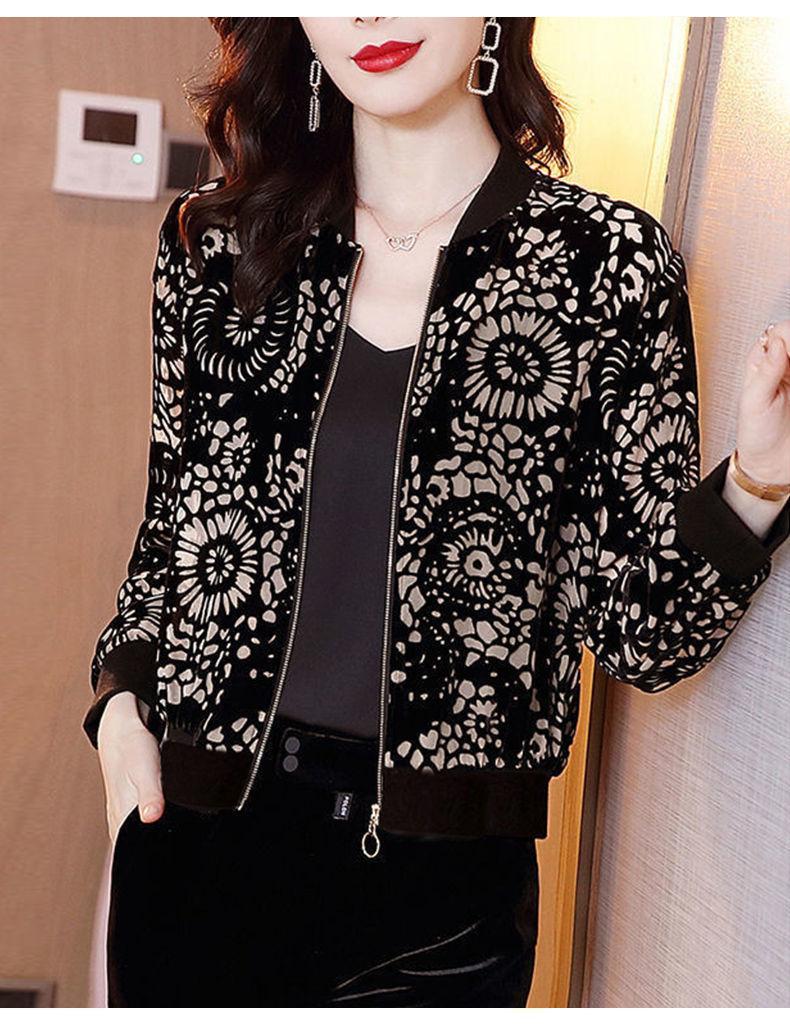 Product Introduction of Golden Velvet Short Jackets Autumn and Winter Fashion Women's Clothing 12