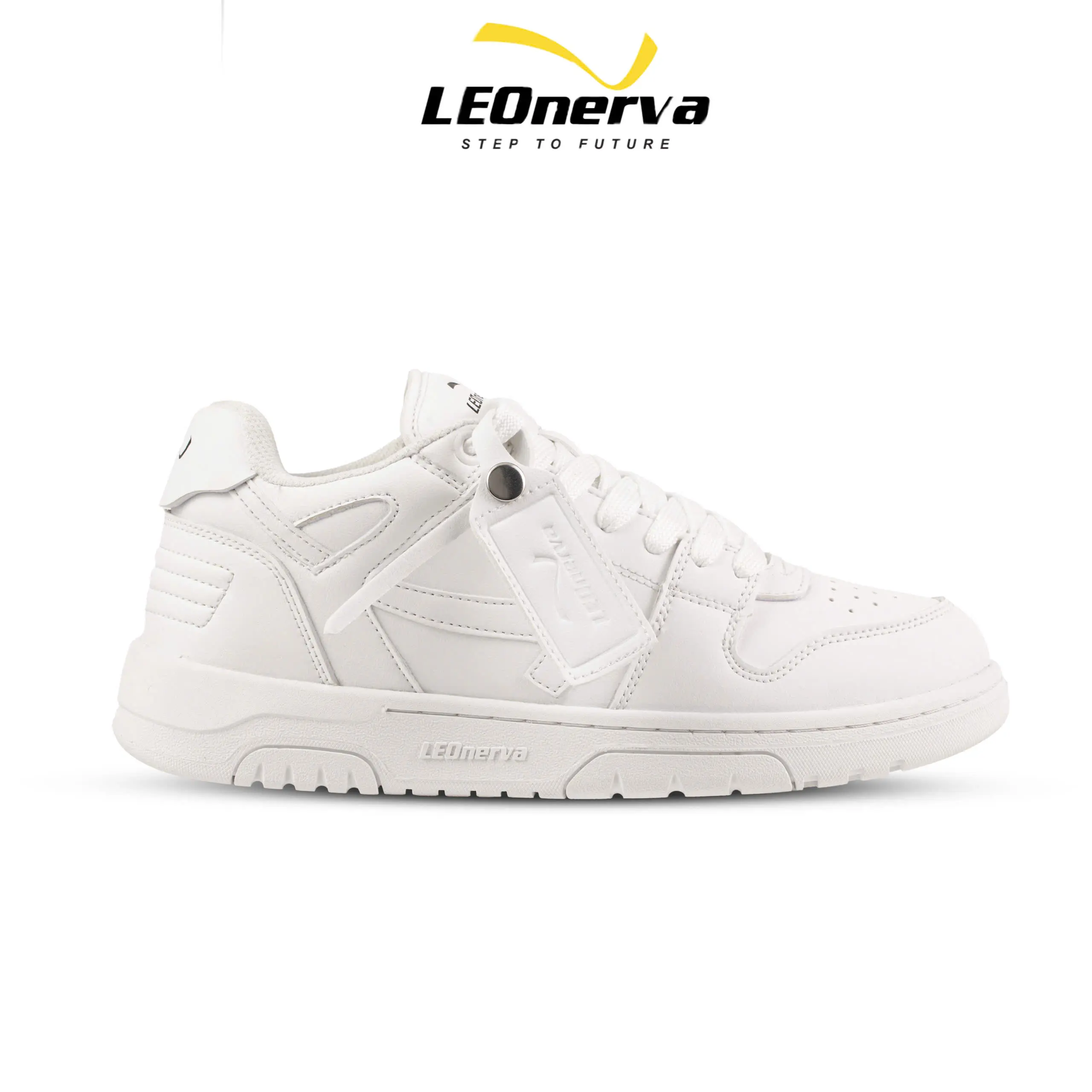 Giày Sneaker Unisex LEOnerva 508 VS1 - Trắng Full [Đế hách dáng cao 5cm]-  lót giày nhiều điểm chạm massage chân Shoes