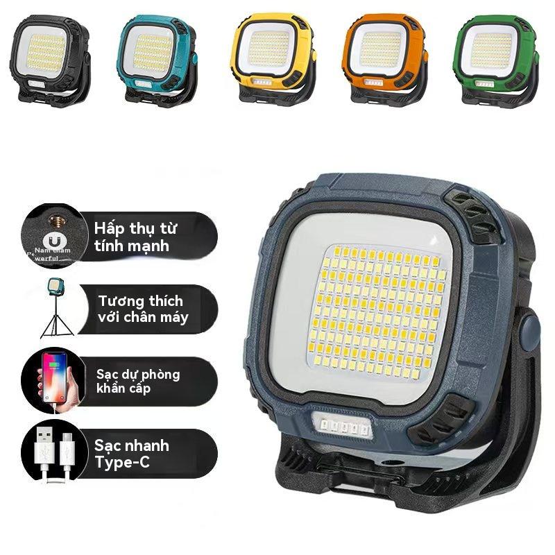 （Giao hàng địa phương）ĐÈN flash Xách tay đa chức năng LED Type-C đang hoạt động ánh sáng khẩn cấp quay Thanh nam châm
