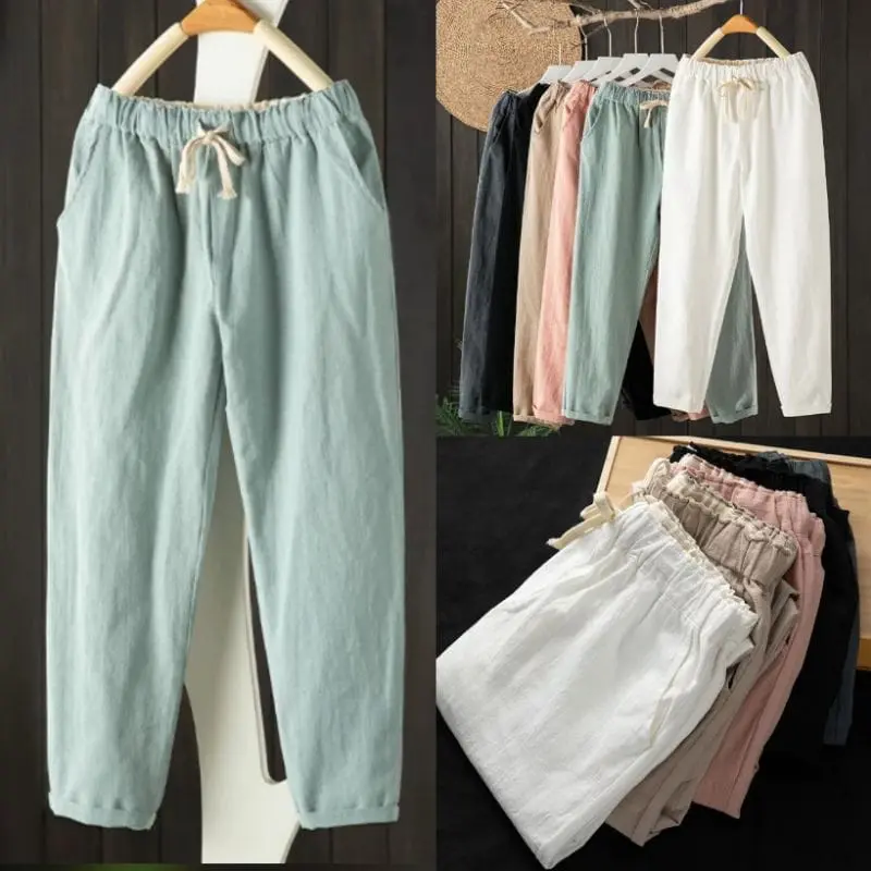 CELANA WANITA Linen Pants CELANA KEKINIAN BAGGY PANTS CELANA WANITA LINEN Panjang 0