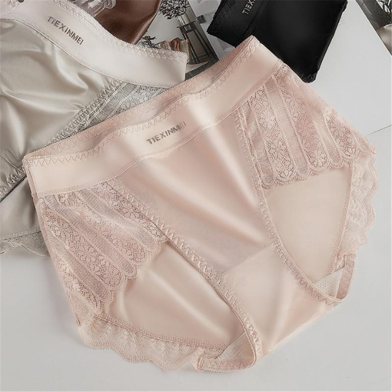 Product Introduction of Đồ Lót Ren Không Đường May, Dành Cho Phụ Nữ, Giá Cả Phải Chăng, Ren Satin Sang Trọng, Cạp Cao Giữa, Thoáng Khí, Làm Bằng Lụa Lạnh Mùa Hè, Ngầu Và Thoải Mái, Thân Thiện Với Làn Da 21