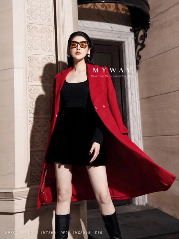 Áo Khoác Dạ Nữ Mùa Đông Dáng Dài MY WAY Sang Trọng 2MK0106 Women Jacket 4