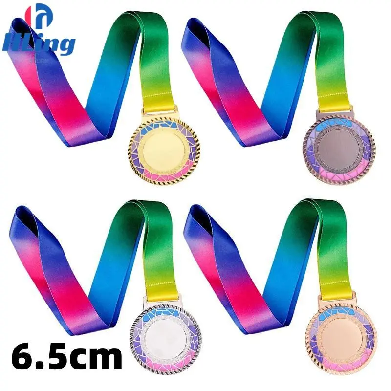 6.5cm Medali Logam / Medali Kejuaraan / Medali Penghargaan Warna / Emas-Perak-Perunggu-Mawar / Free Tali Medali/ Medali Anak-Anak Dewasa Lebih Besar dan Lebih Tebal