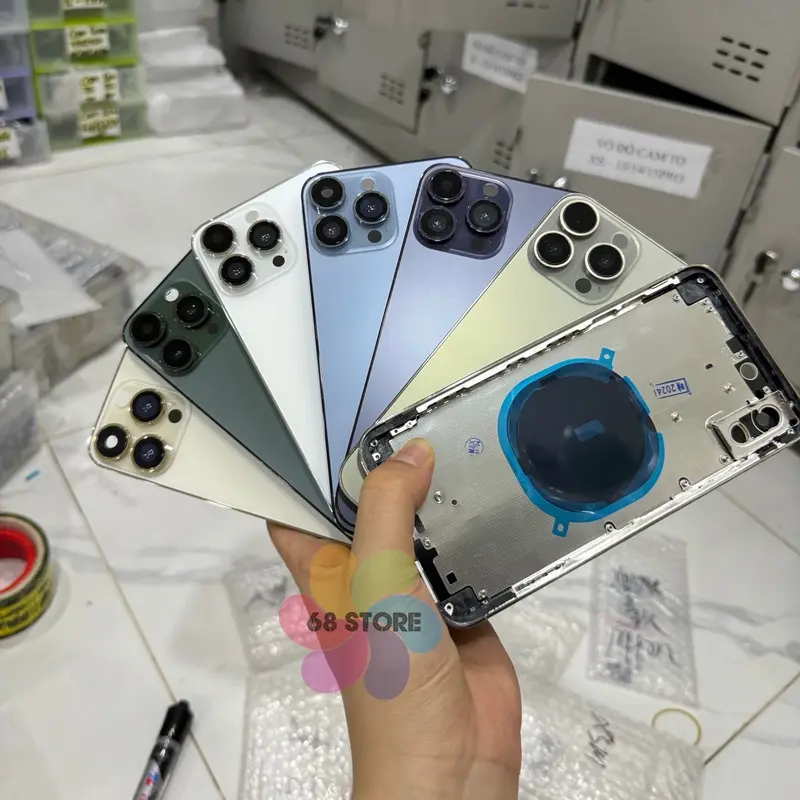 Vỏ độ thay thế - X/Xs/Xr/Xsm/11/11prm độ 13p/14p/15p CAM TO/CAM NHỎ 1 bộ gồm vỏ, phím và flash lắp khít đẹp lung linh Phụ Kiện Ốp Case 5