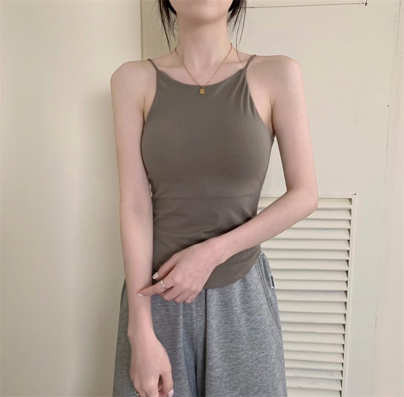 Product Introduction of Áo Vest Không Dây Hở Lưng, Màu Trơn Có Đệm Ngực, Áo Ống Ôm Sát Áo Sơ Mi Cơ Sở Ngắn, Cô Gái Nóng Bỏng Dễ Thương Và Gợi Cảm 5