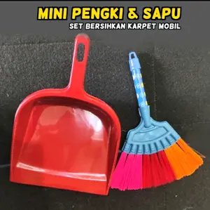 Set Sapu Mini Dan Pengki Kecil Untuk Bersihkan Kotoran Karpet Kamar Dan Alas Karpet Mobil