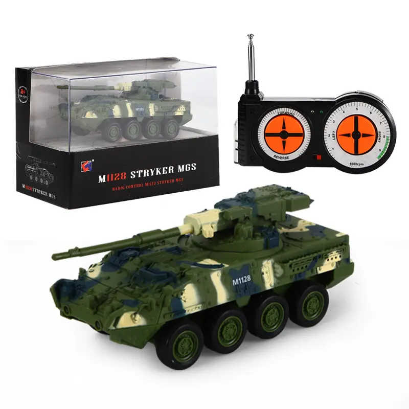 Mini Remote Control Tank Simulation Four-Way Wireless Charging Children Remote Control Military Model
