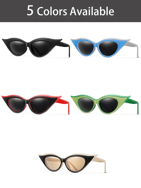 Women's Fashionable Cat Eye Frame Sunglasses, PC Frame Outdoor Sports Sunglasses, Fashion Accessories for Outdoor Activities 6