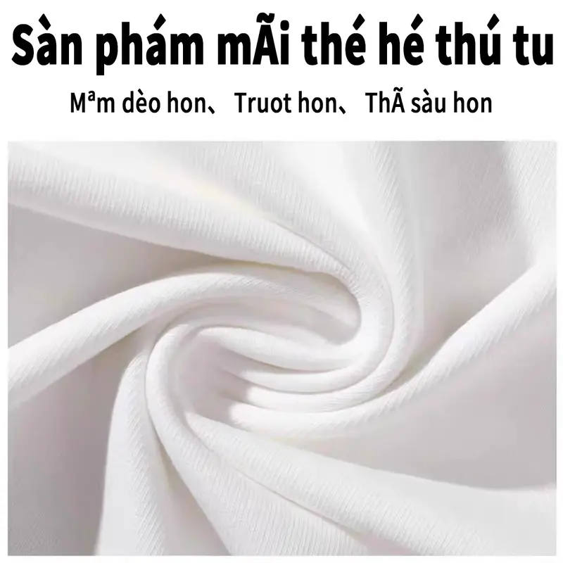 B129 Áo thun nữ cổ tròn tay ngắn, chất vải lụa sữa cao cấp, mềm mại thoải mái, in họa tiết dễ thương, phong cách cặp đôi đa năng 2