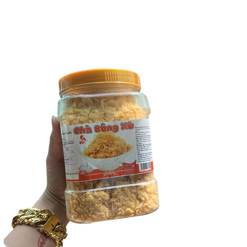 Chà bông xù việt nam hủ nhựa Food Ăn Vặt lương  khô 1