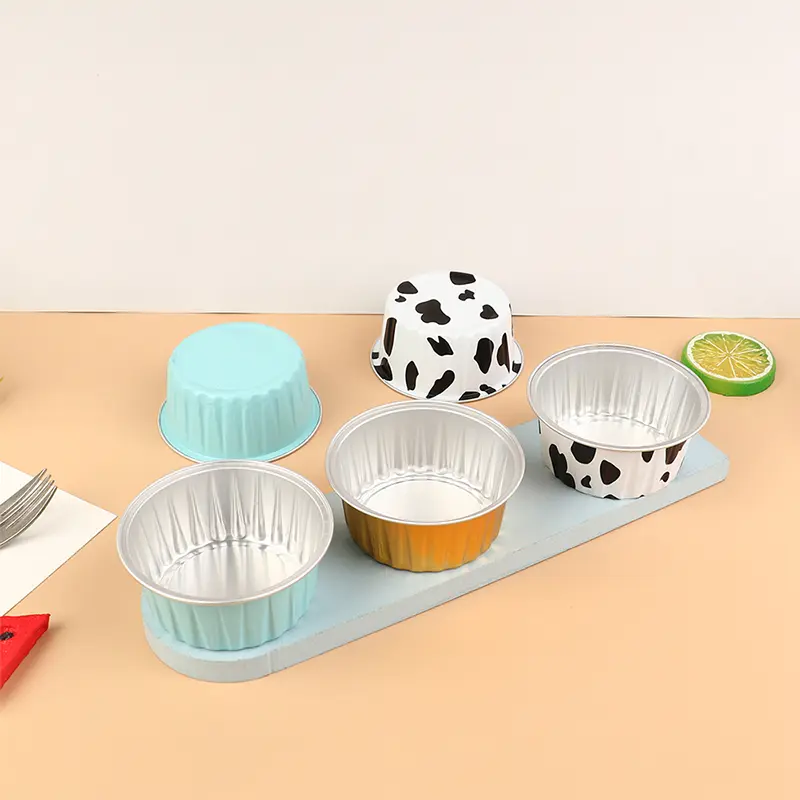 Khuôn Cốc Thiếc Lá Nhôm Tròn, Có Thể Tái Sử Dụng, 10 Cái, Thích Hợp Làm Pudding Và Bánh Ngọt, Hộp Giấy Thiếc Nồi Chiên Không Dầu, Khay Nướng Nhỏ Dụng Cụ Làm Bánh Và Làm Bánh 5