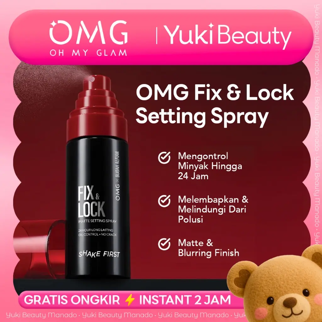 ❤ YUKI Manado ❤ OMG Fix & Lock Matte Setting Spray 60 ml - 24 Jam Makeup Anti-Longsor!