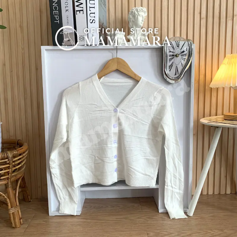 MAMAMARA - Cardigan Rajut Tipis Adem Daily Full Warna Fit Body Atasan Knitwear Santai Outer Panjang Wanita Kardigan Basic 5