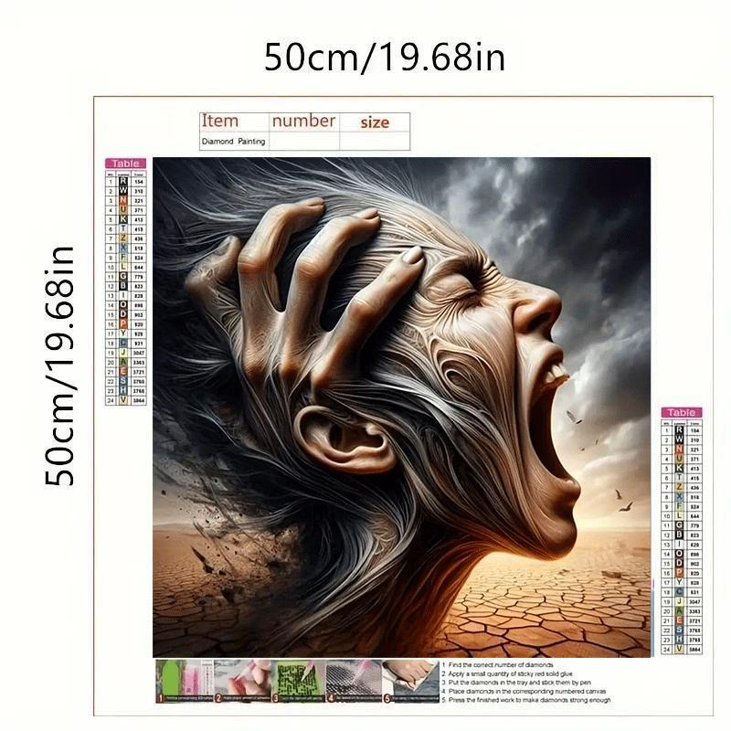 5D Diamond Arts Colorful Painting Kit, 1 Set Desert Scene Pattern DIY Diamond Arts Colorful Painting without Frame, Handmade Art Crafts for Home Decor 3