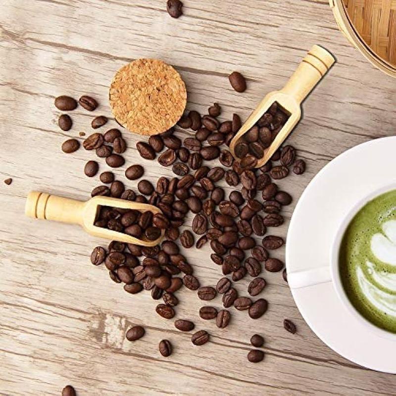 Mini Wooden Spoon(4 Counts), Tea Scoop, Small Spice Spoon for Sugar Scrubs, Spices, Bath Salts, Cooking, Kitchen Gadgets 5