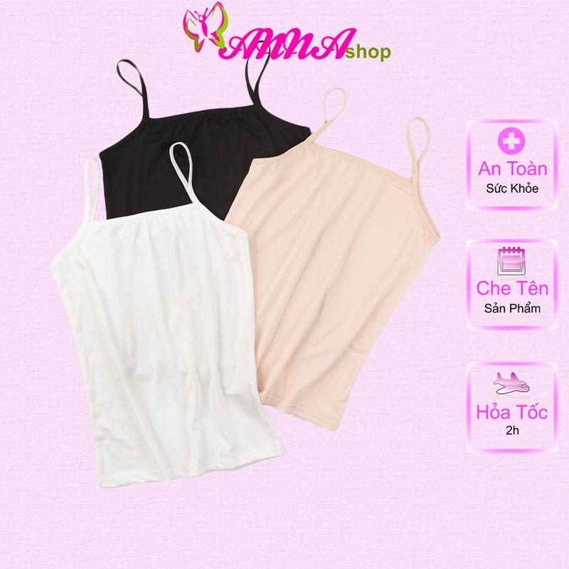 Áo lót lá học sinh dài vải lụa sữa hai dây nhỏ thiết kế đơn giản trẻ trung có size XL MS 04099 Anna Shop