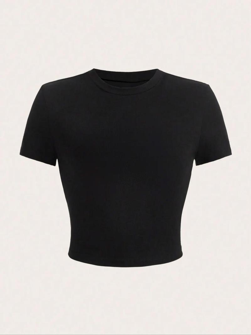 Product Introduction of Women's Spider Graphic Print Round Neck Crop Tee, Graphic Baby Tees Y2K Top, Casual Street Fashion Short Sleeve T-shirt for Summer, Ladies Clothes for Daily Wear 3