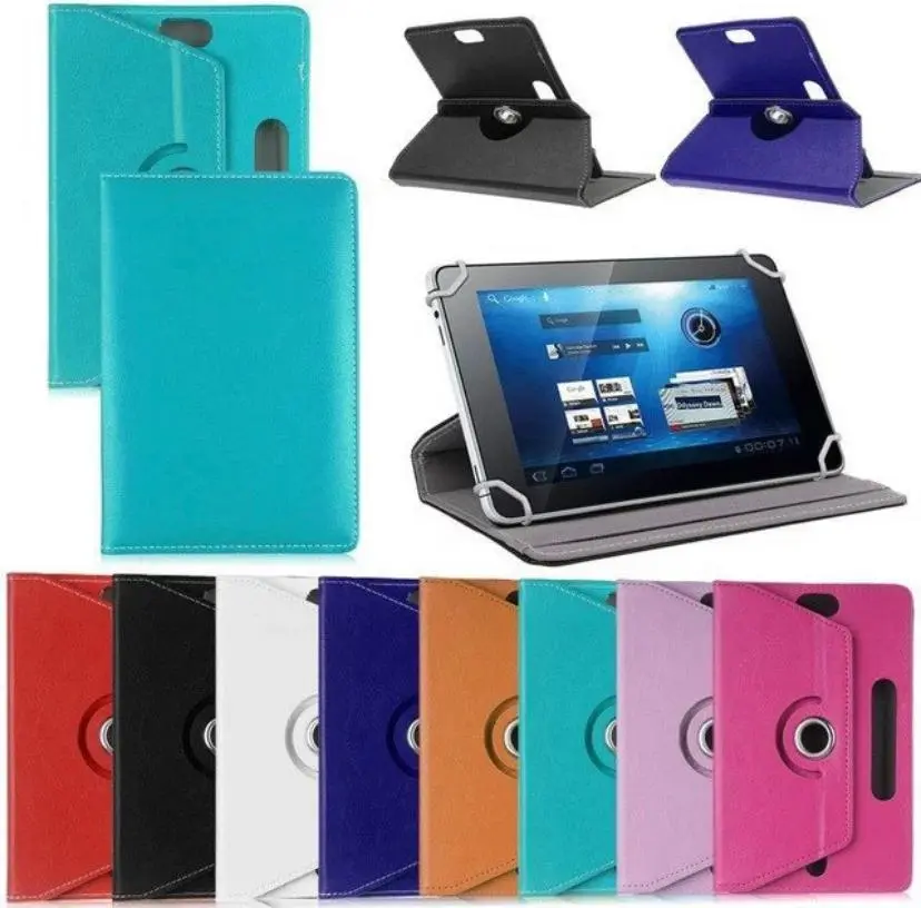 Flip Case Universal Tablet Ukuran 7 / 8 / 9 / 10 inch / 11 / 12 / 13 inch Rotary Flip Leather Cover Tab 13 12 10 9 8 7inch / Adv*n 1 2 3 10.1 VX 10.4 / Pad 1 One 10.1 Inch - Sarung Casing Book Cover Horizontal Vertikal
