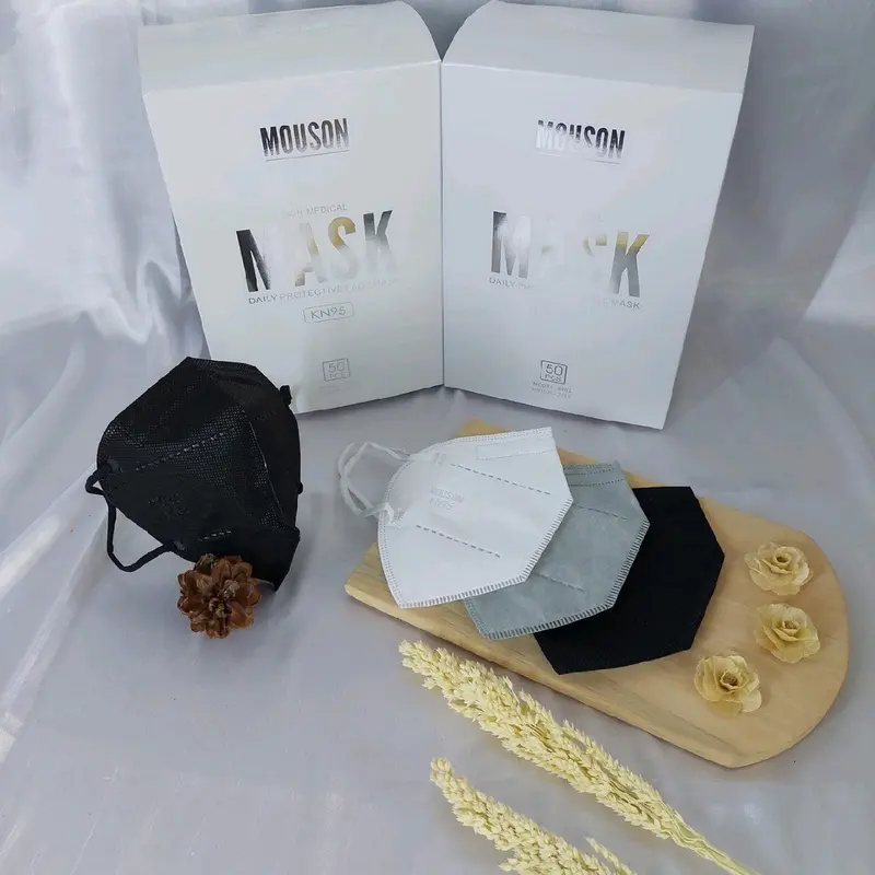 masker KN95 Mouson 50pcs 5PLY Emboss 0