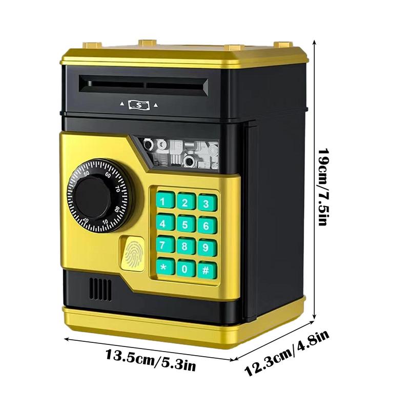 Product Introduction of Fingerprint ATM Machine Design Piggy Bank, Creative Money Saving Box, Home Decor for Living Room Bedroom Office [Battery Required, without Battery], Valentines Gift for Him 12