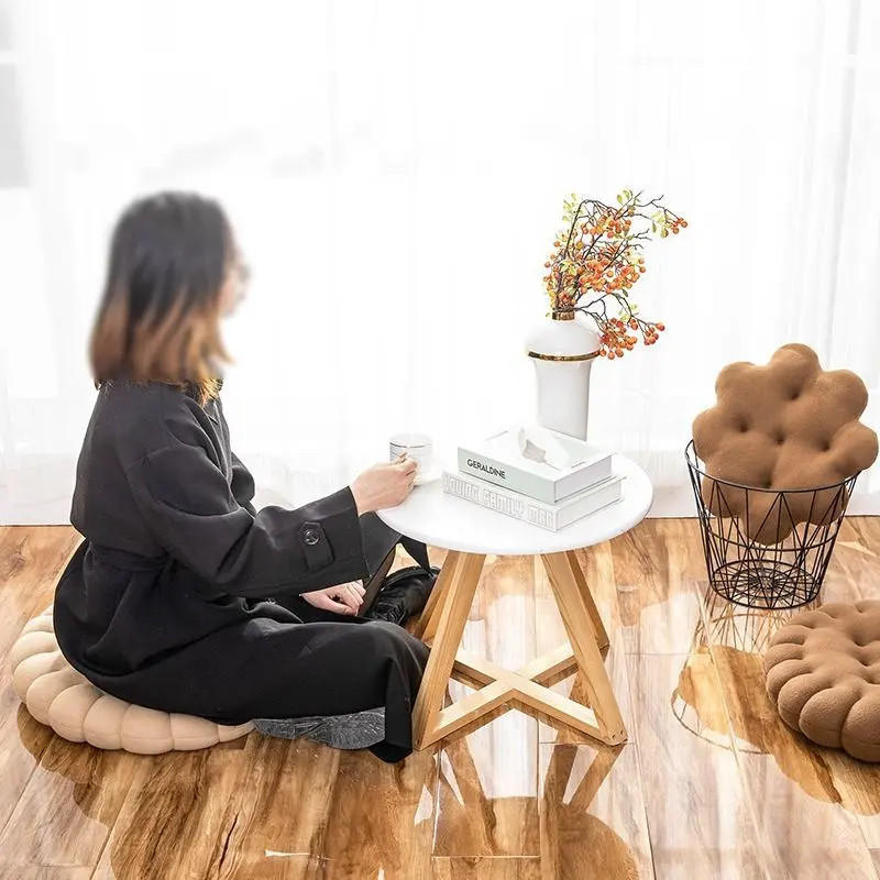 Đệm Ngồi Bệt Hình Bánh Quy Tấm Đệm Lót Ghế Dercor mẫu mới Siêu Ngộ Nghĩnh Vải Nỉ nhung mềm mịn kích thước 40 x 45 cm 5