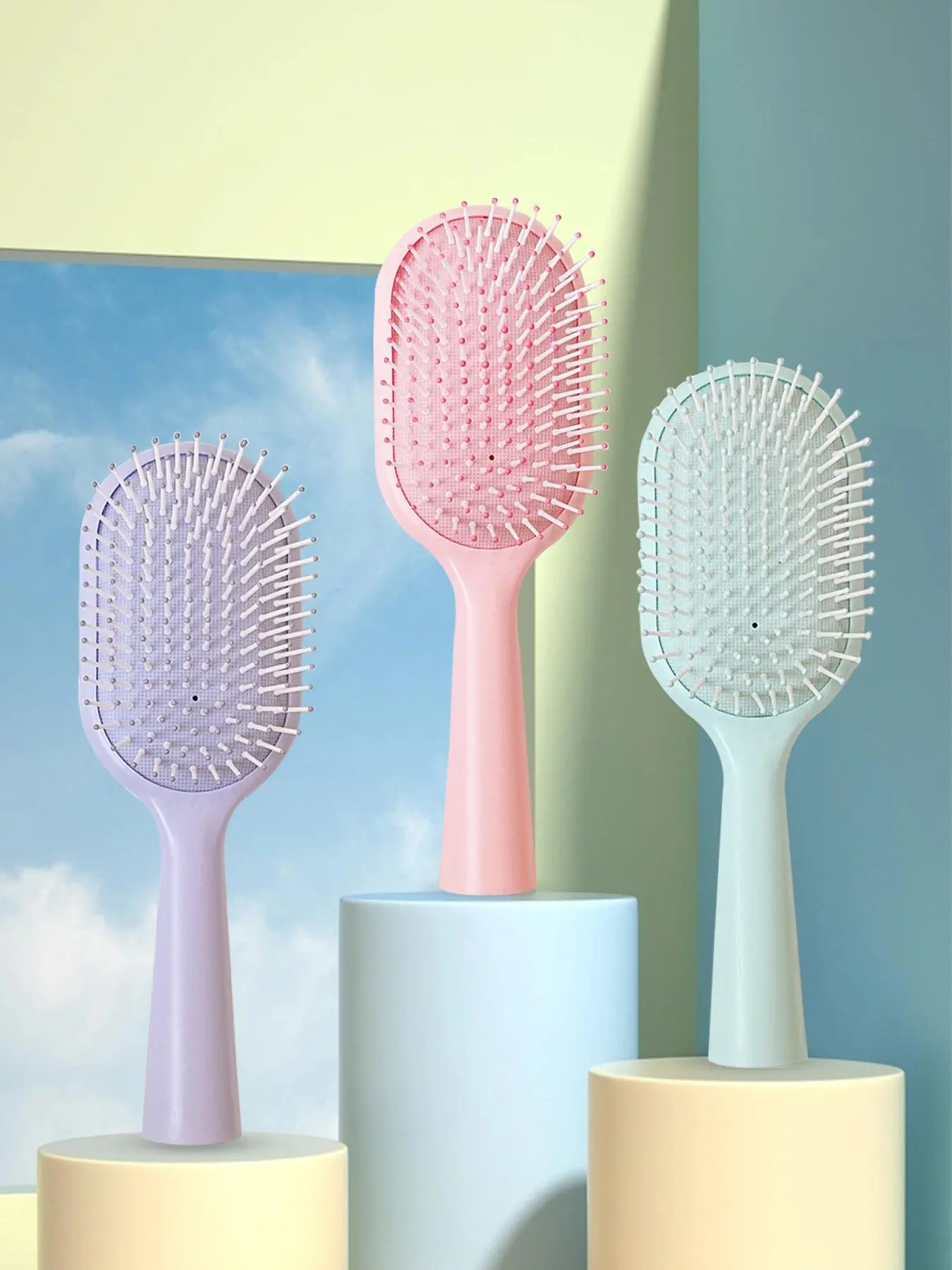 Women's Air Cushion Comb, Cute Macaron Color Hair Massage Comb, Dry & Wet Dual-use Hair Styling Comb, Hair Care Comb, Hair Cutting Tool