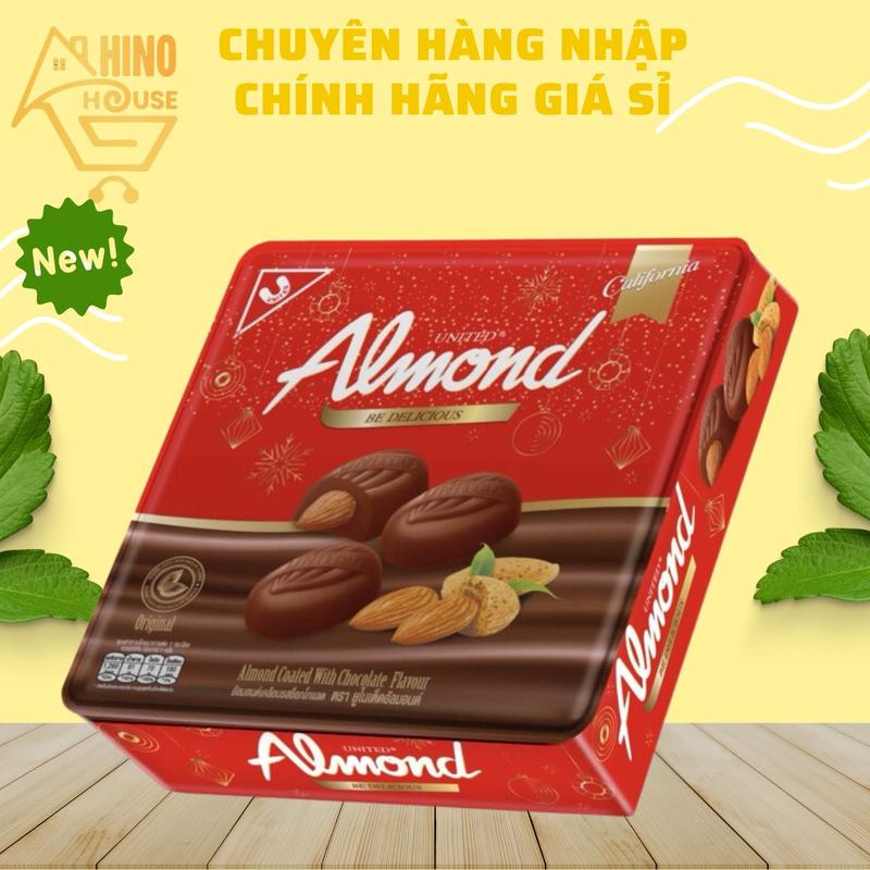 Socola Hạnh Nhân Almond Thái Lan Hộp Thiếc 247g, Socola Thơm Ngon, Thượng Hạng, Sang Trọng - Hinohouse