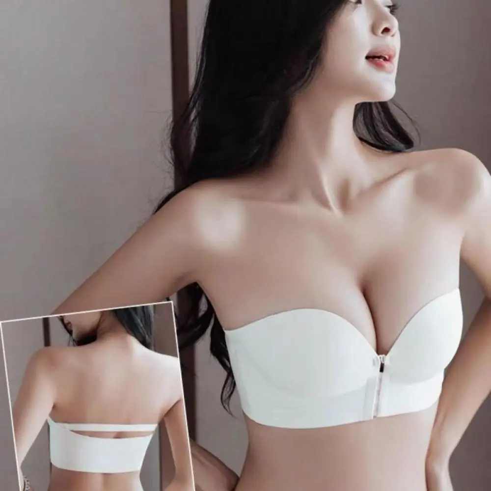 Áo Ngực Không Đường May, Nút Phía Trước, Dành Cho Ngực Nhỏ Của Phụ Nữ, Áo Ngực Nâng Ngực Có Thể Điều Chỉnh Hỗ Trợ Trên, Thoáng Khí, Đồ Lót Áo Ngực, Quần Áo Phụ Nữ, Vận Chuyển Địa Phương