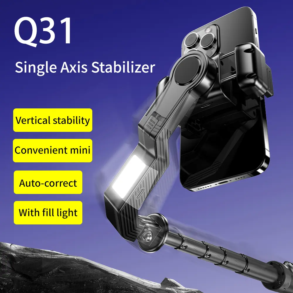 Gậy Chụp Ảnh Tripod, 3 Trong 1, Gimbal Cầm Tay Có Theo Dõi AI Và Nguồn Sáng Phụ, Giá Đỡ Điện Thoại Di Động Ổn Định, Tương Thích Với Điện Thoại Thông Minh