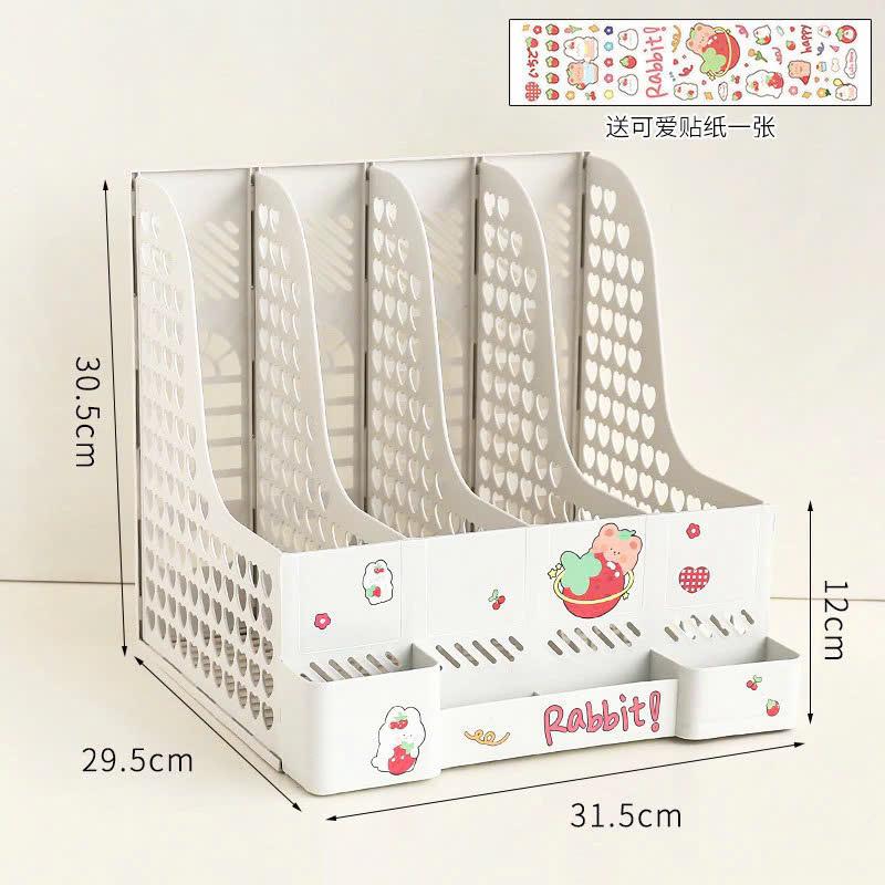 Giá Để Tài Liệu 4 Ngăn Kệ Nhựa Đựng Sách Đơn Giản Decor Bàn Học Tặng Kèm Sticker 6
