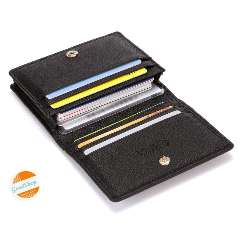Ví da nam mini F51 đựng thẻ cầm tay thời trang nhỏ gọn Nhung Wallet