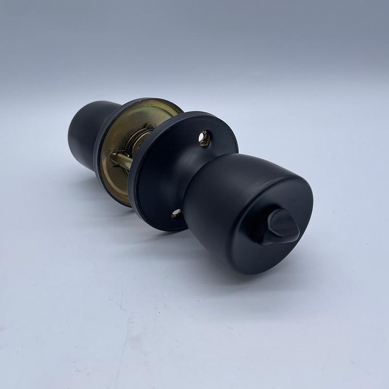 Door Knob with Lock & Key, Round Ball Lock Interior/Exterior Door Knob, Entry Door Handle, Door Hardware for Bedroom Or Bathroom 7