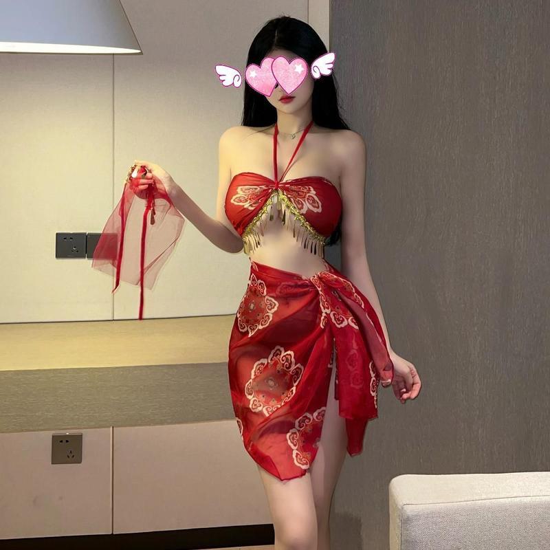Đồ Lót Gợi Cảm, Áo Ngực Xuyên thấu Cổ Điển Cô Gái Khiêu Vũ Đôn Hoàng, Áo Ống Hanfu Kỳ Lạ Áo Ngủ, Bộ Đồng Phục Hẹn Hò, Bộ 10k Người Thu Thập, Hàng Mới Về Mùa Hè 2025 3