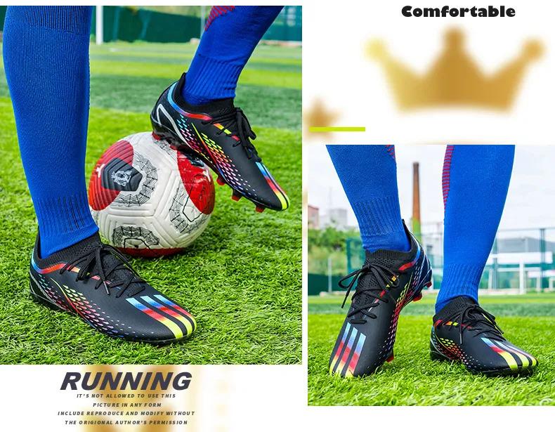 Product Introduction of Soccer shoes for men fashion sneakers football shoes century Cup same new Messi long spike broken nail professional football shoes sport running shoes big size 35-45 37