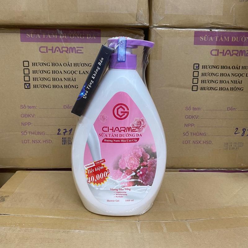 Sữa tắm dưỡng da Charme 1000ml [ Tặng kèm nước hoa 3ml hoặc 02 sữa tắm gội]