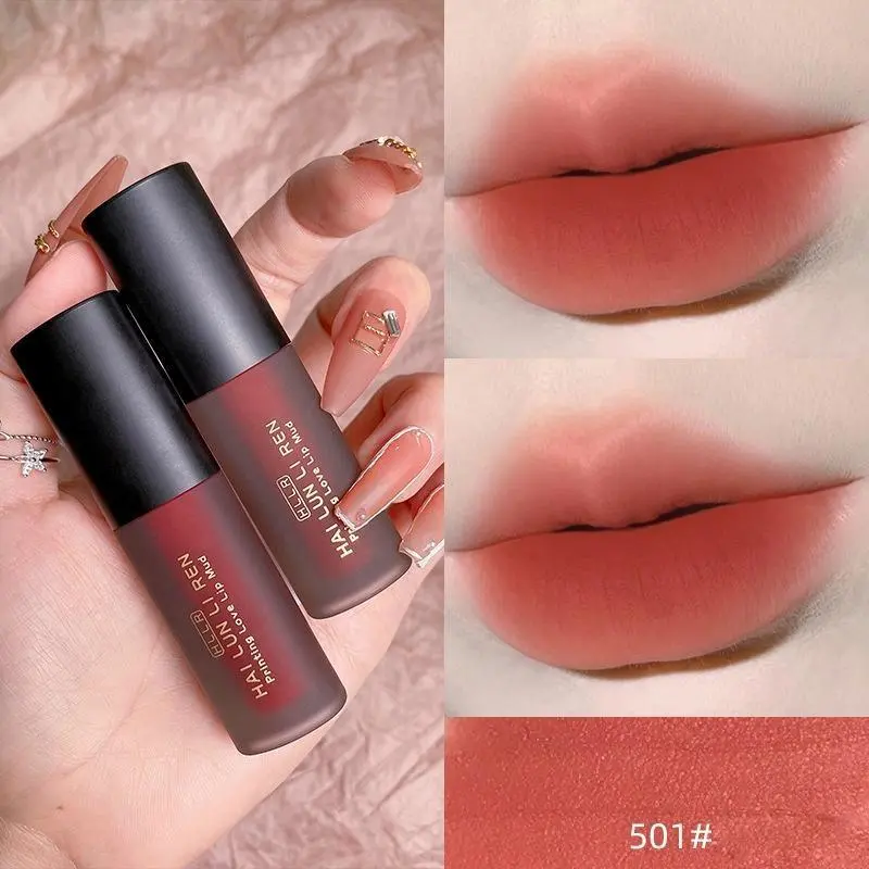 Velvet Matte Lip Tint Long-Lasting Waterproof Lip Stick Red Brown Lipstick Lip Makeup Cosmetics