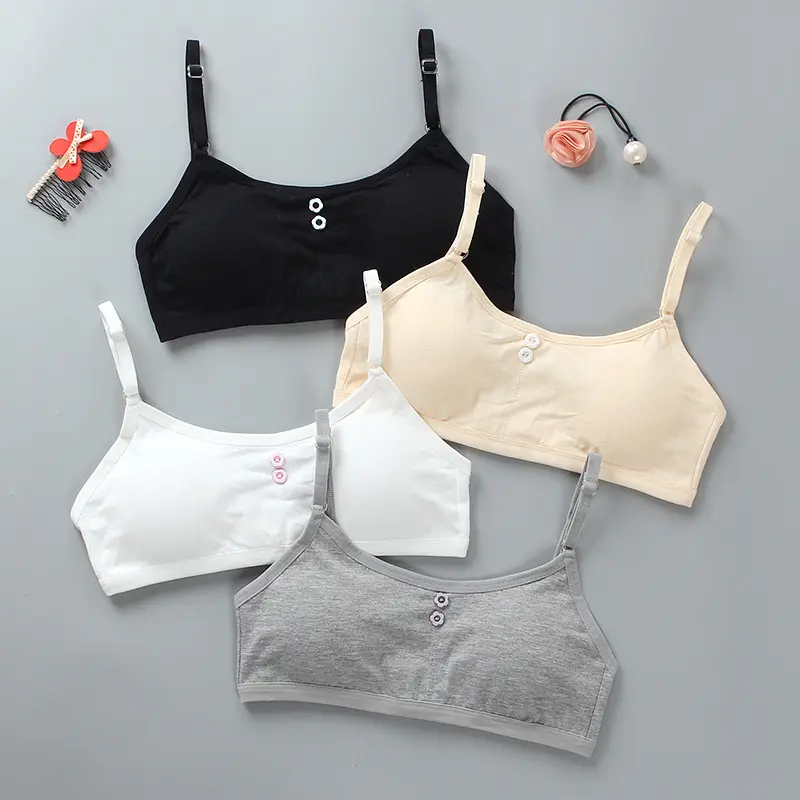 12-16 years old Teens Bra For Girl Kids bralette tops student underwear 14 vest strap tube top cotton children