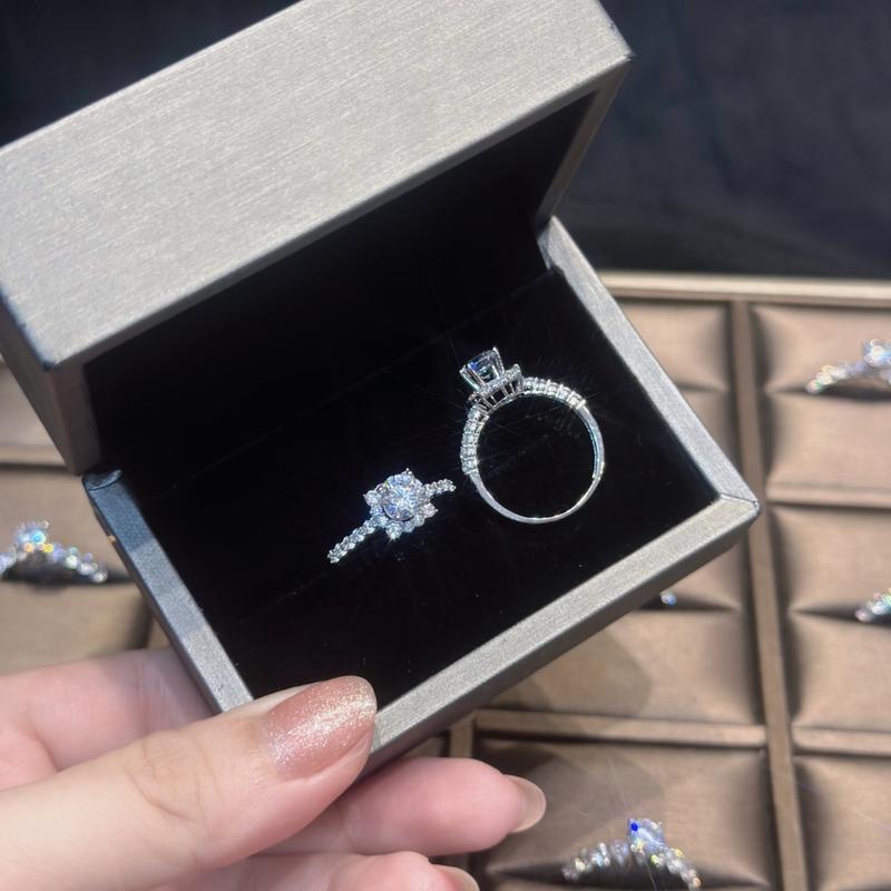 Trang Sức Nhẫn Bạc Một Hột Đế Vuông Tấm X.o.à.n Nam Mỹ Xi Kim (N049)