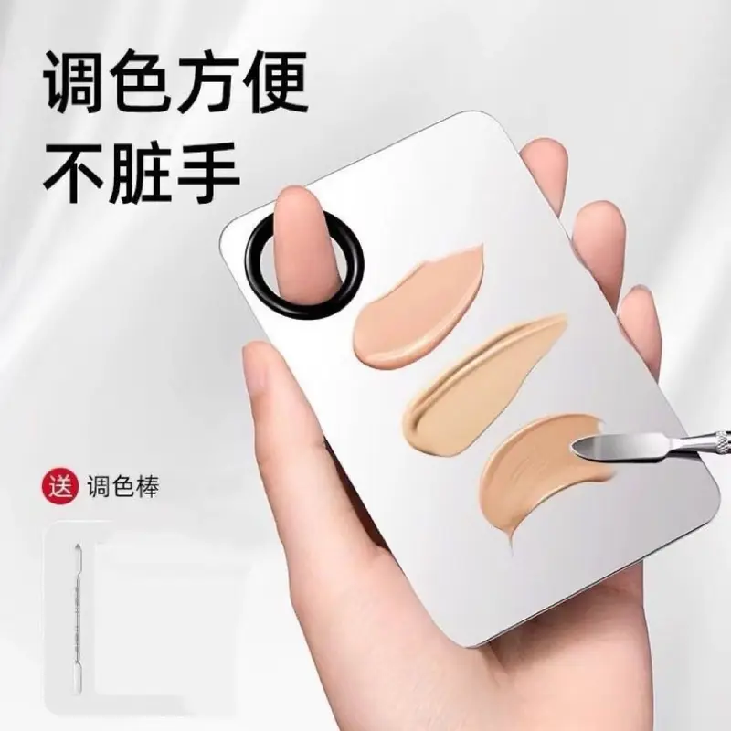 Bảng Màu Kem Nền Dạng Lỏng, Bảng Màu Trang Điểm, Dành Cho Nghệ Sĩ Trang Điểm, Khuôn Xúc Kem Nền Trộn Vòng Trang Điểm Đặc Biệt, Cấp Độ Chuyên Nghiệp, Bao Gồm Xẻng Women Nữ Cosmetic Mỹ Phẩm 3