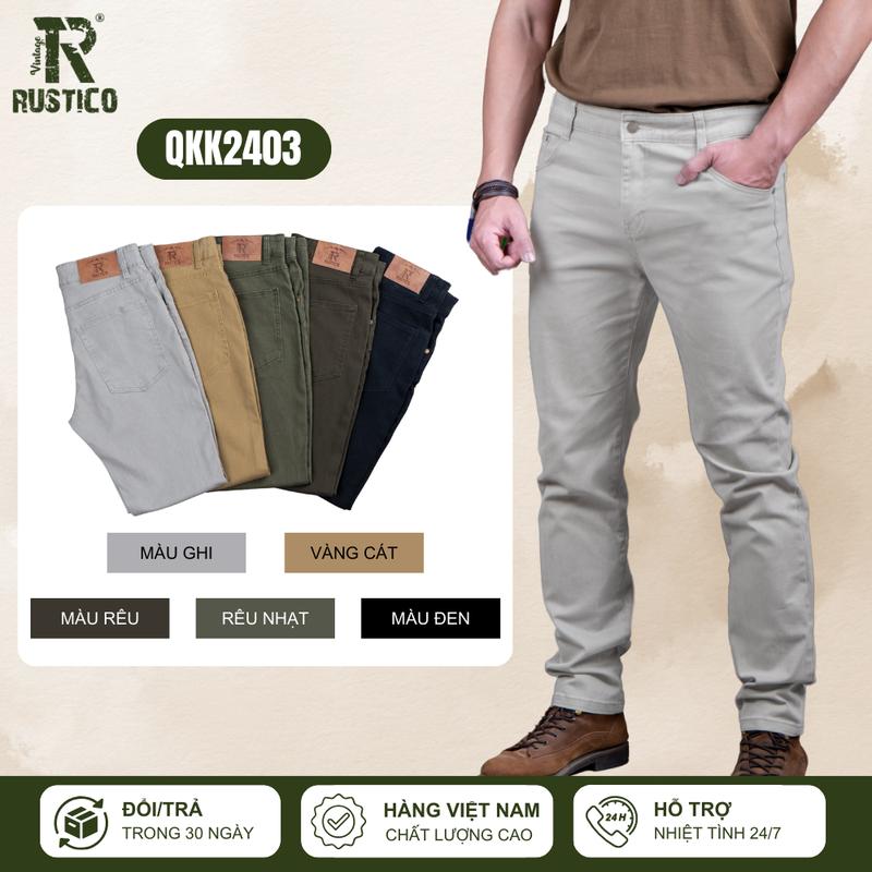 [LIVE] Quần kaki nam The Rustico QKK2403 chất liệu cao cấp co giãn mềm mịn, Không sờn, không bai nhão, bảo hành 30 ngày