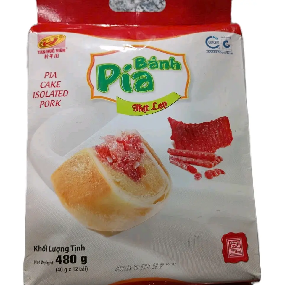 Bánh pía thịt lạp Tân Huê viên mini 480g×12c sóc Trăng