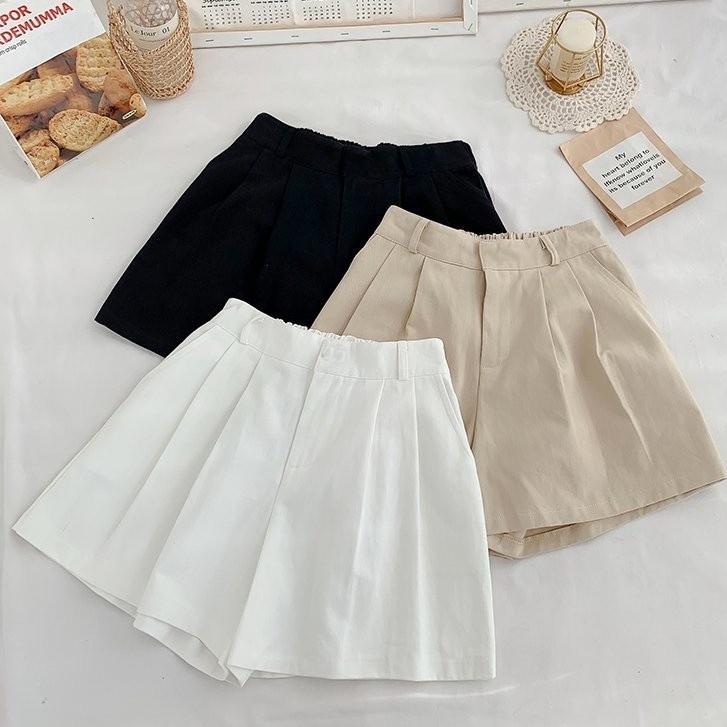 Quần short ống rộng lưng chun vải đũi mềm mát dáng giả váy xòe - Quần đùi sooc nữ mặc ở nhà thể thao tập gym đi biển đẹp Pants Ong Women