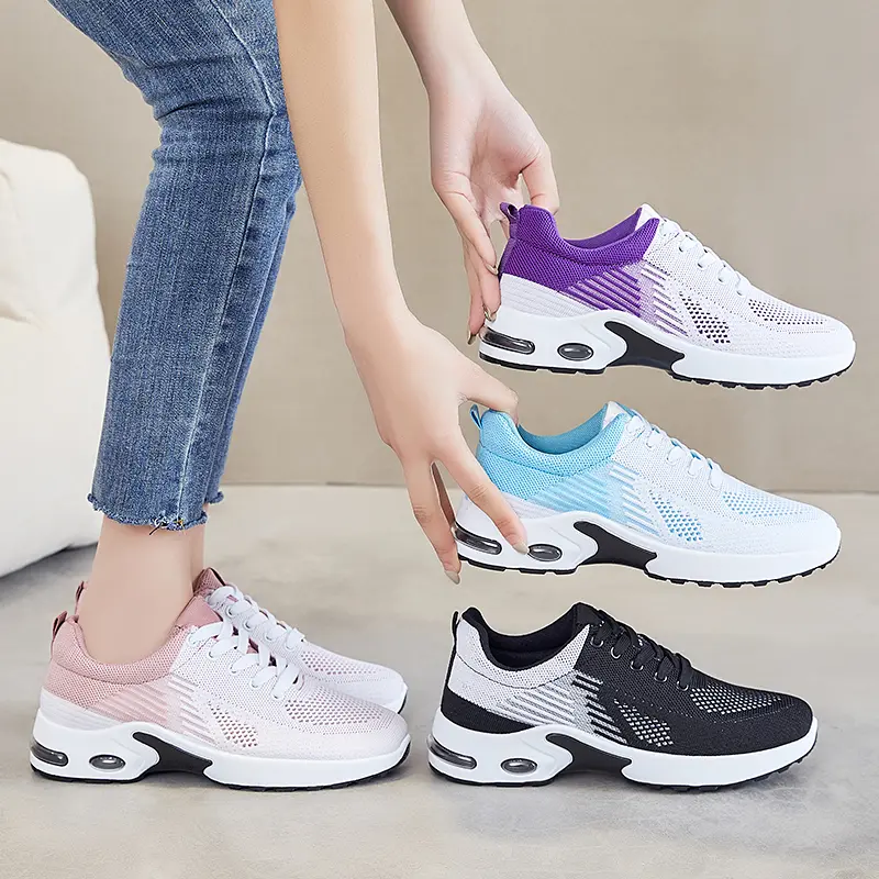 Giày Thể Thao Nữ Chạy Bộ Với Đế Giày Đệm Khí Thoáng Mát Và Tăng Chiều Cao 4