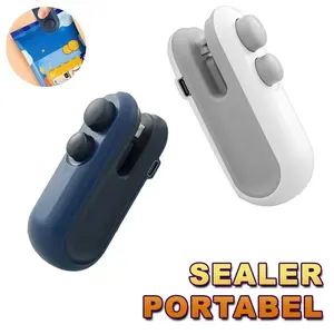 Sealer Mini Portable 2 in 1 Alat Press Perekat Plastik Elektrik USB Penyegel Kemasan Plastik